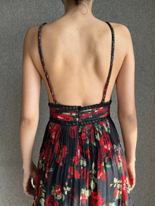 Rococo Sand | Rosie Long Dress | Black w/Red Roses