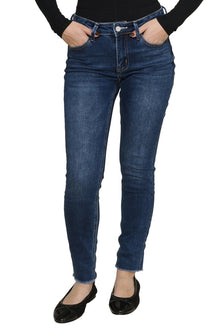 Vervet | Dark Brew Mid Rise Crop Skinny | Blue