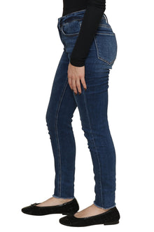 Vervet | Dark Brew Mid Rise Crop Skinny | Blue