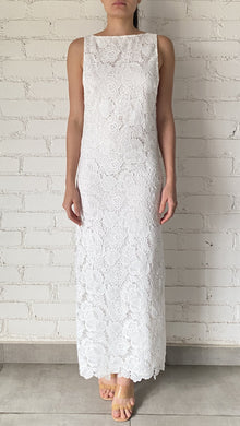 Hemant & Nandita | Nera Sweetheart-Neck Sleeveless Long Dress | White