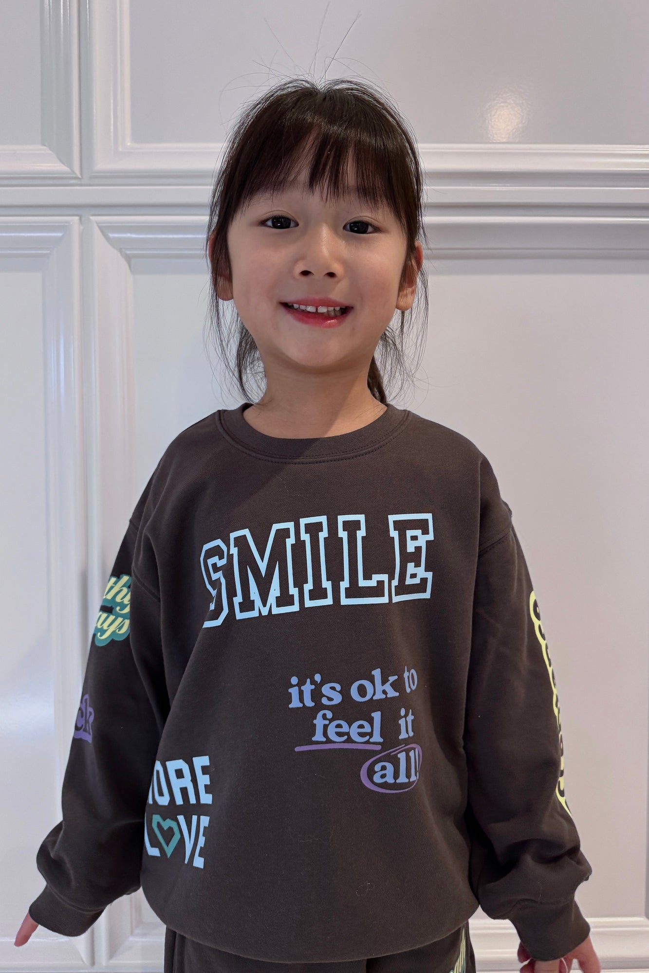 Affirmations Mini Crewneck | Charcoal