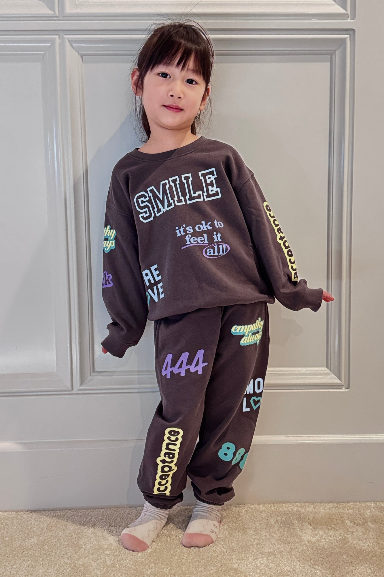 Affirmations Mini Sweatpants | Charcoal
