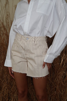 High Rise Flare Short | Antique White