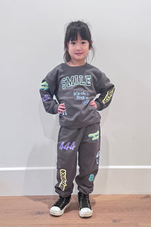 Affirmations Mini Sweatpants | Charcoal