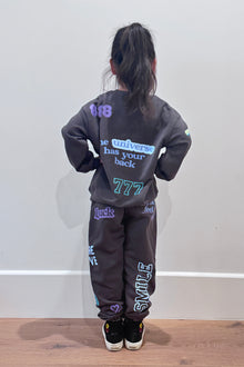 Affirmations Mini Sweatpants | Charcoal