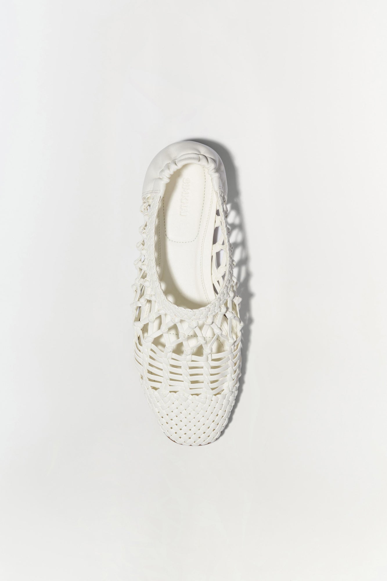 Womens | Eden Open Weave Flat | Ivory