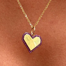 Digi Heart Charm with Rubies