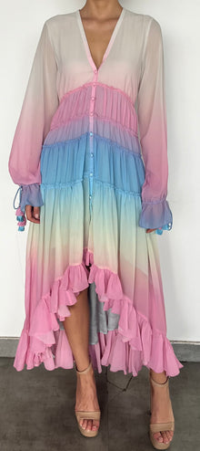 Rococo Sand | Ciel High Low Dress | Pink/White