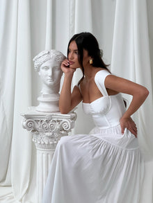 Strap Corset Midi Dress | White
