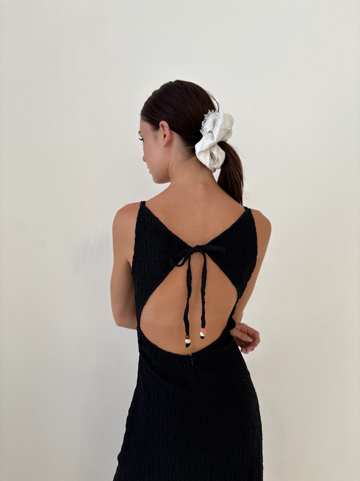 Maya Dress | Black Crinkle