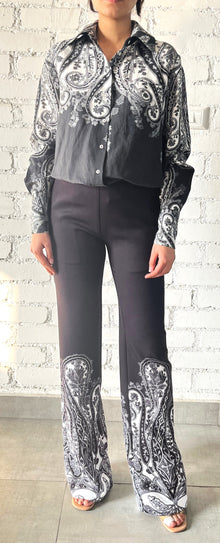 Hemant & Nandita | Viri Flared Pants | Black/White