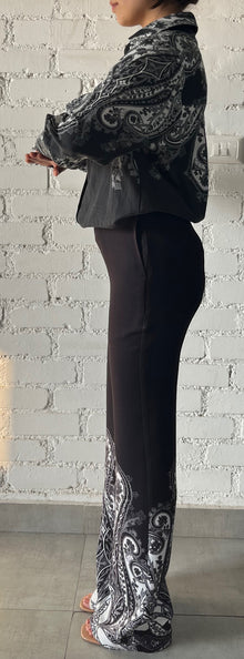 Hemant & Nandita | Viri Flared Pants | Black/White