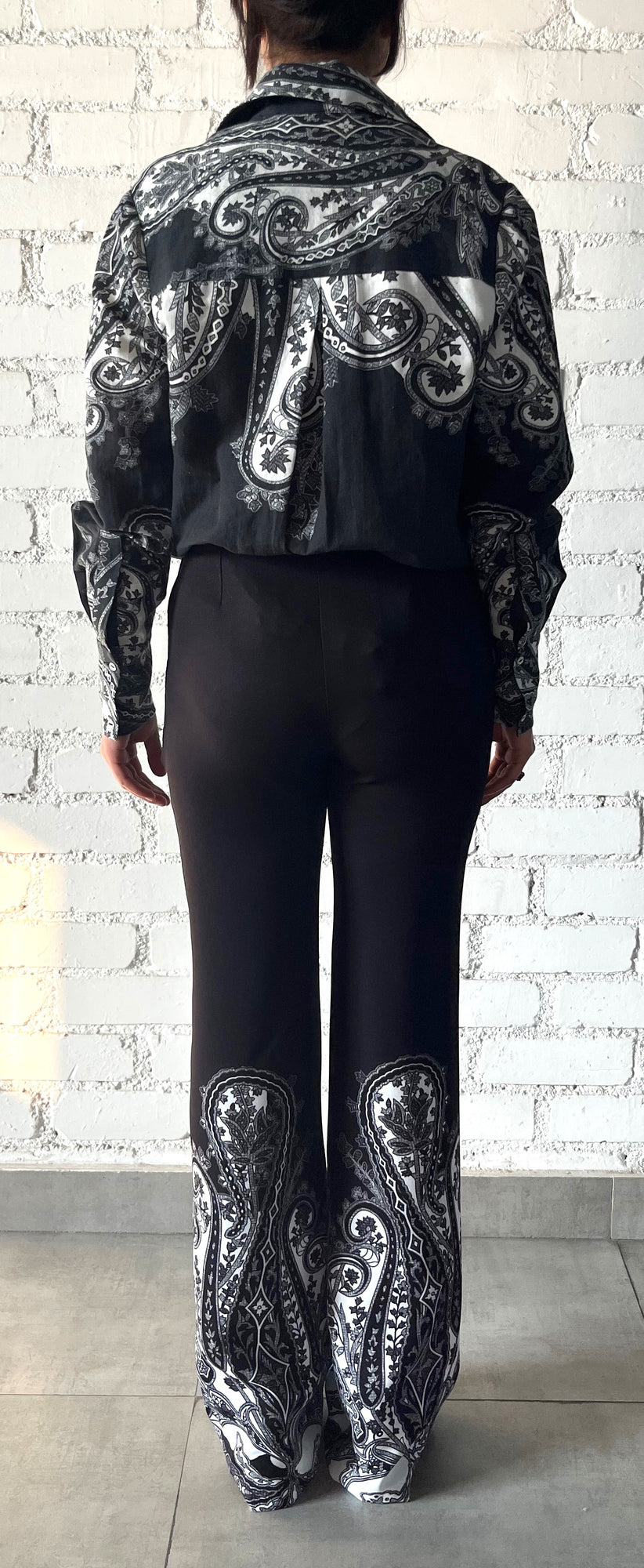 Hemant & Nandita | Viri Flared Pants | Black/White