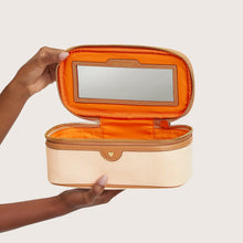 Open Top Mirror Pouch | Saddle & Natural