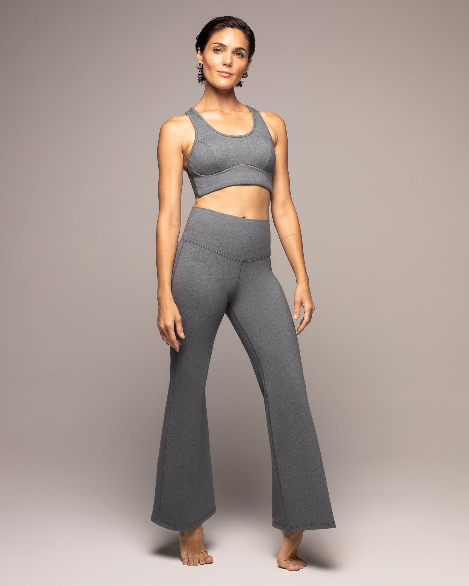 Instinct Warm Compression Flared Legging | Granite Grey