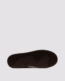 Bottom angle of green sneakers