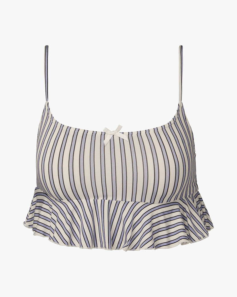 Babydoll Cropped Tank | Lilac/Dark Navy