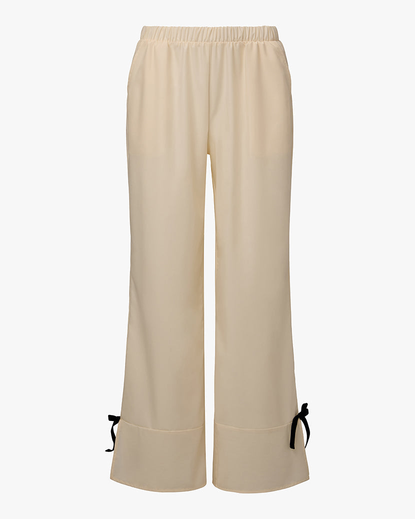 Tie Bottoms | Ivory/Black