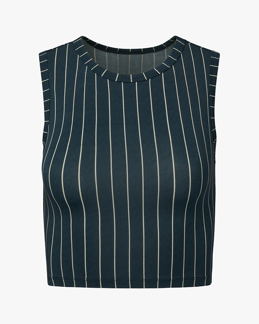 Muscle Tank | Navy/Cream