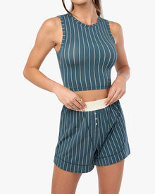 Muscle Tank | Navy/Cream