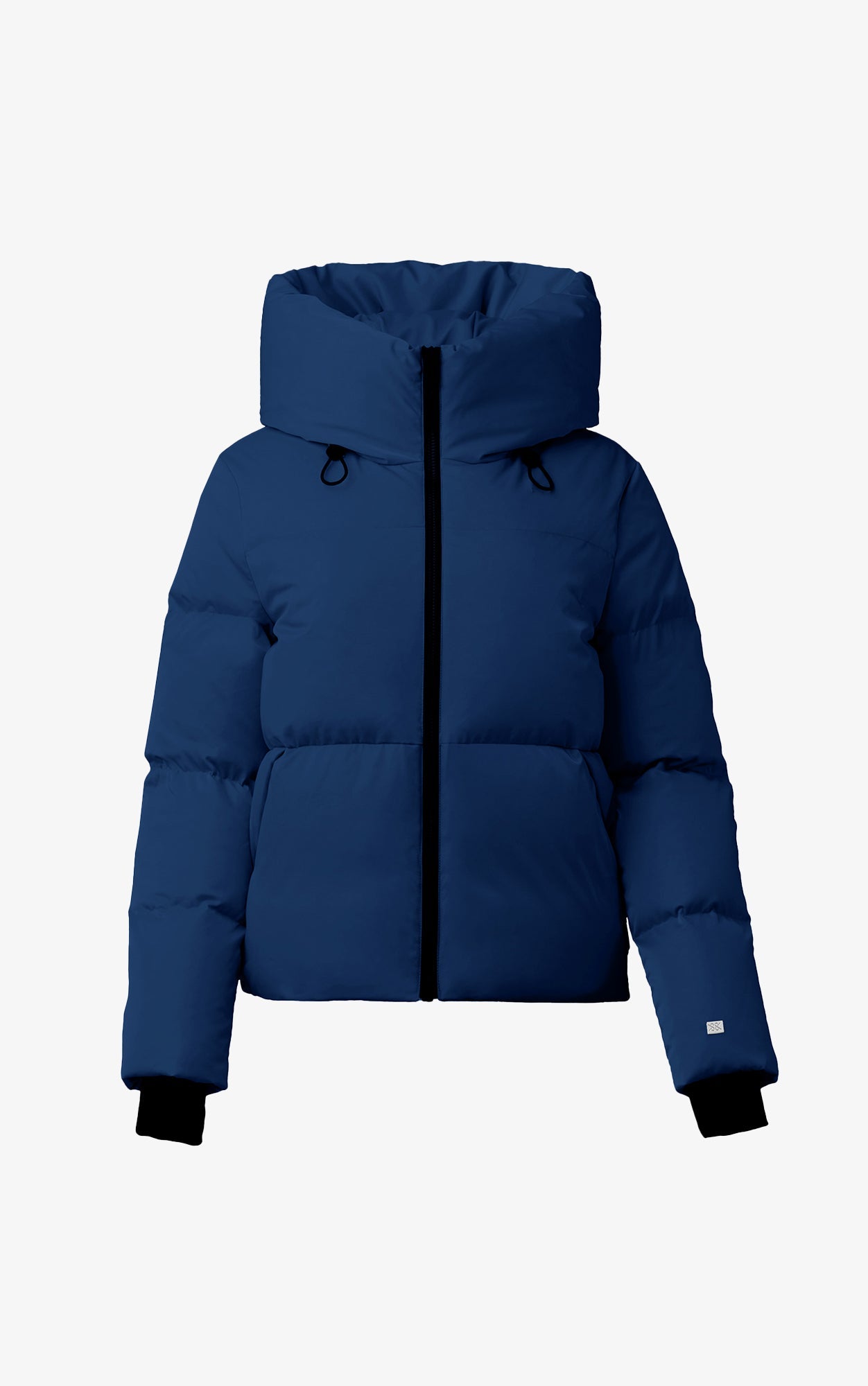 Iroh Relaxed-Fit Velvet Shine Down Coat With Hood | Lapis