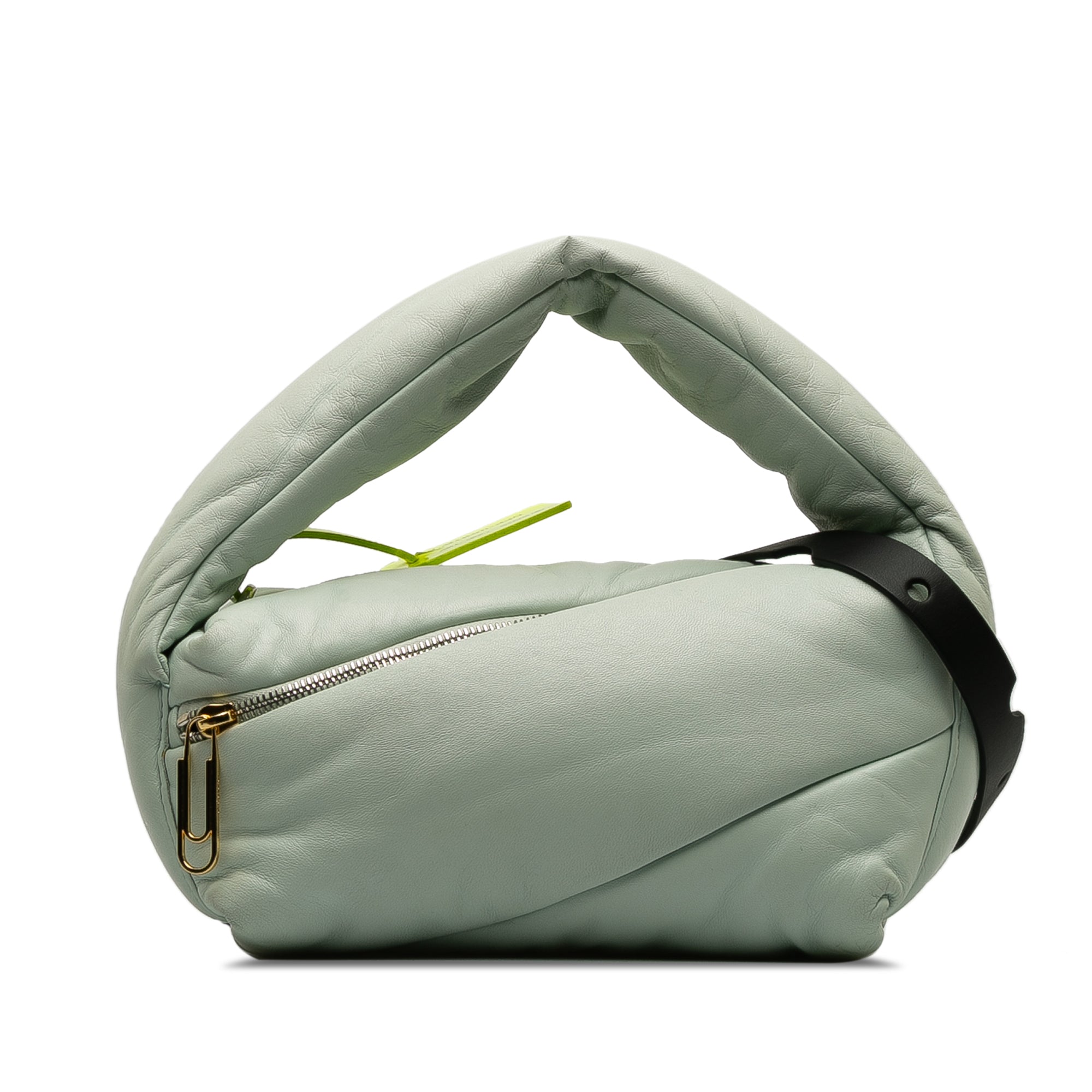 Off-White | Pre-Owned Leather Pump Pouch | Green