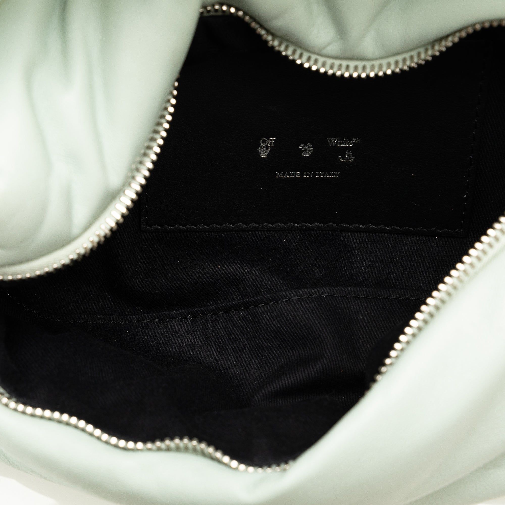 Off-White | Pre-Owned Leather Pump Pouch | Green/Light Green