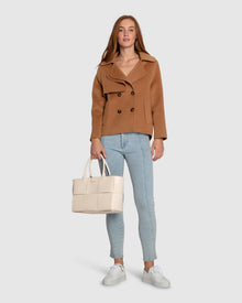 Women | I'm Yours Wool Blend Peacoat | Camel