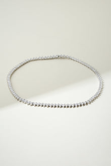 The Iced Out Heart Tennis Necklace | Silver