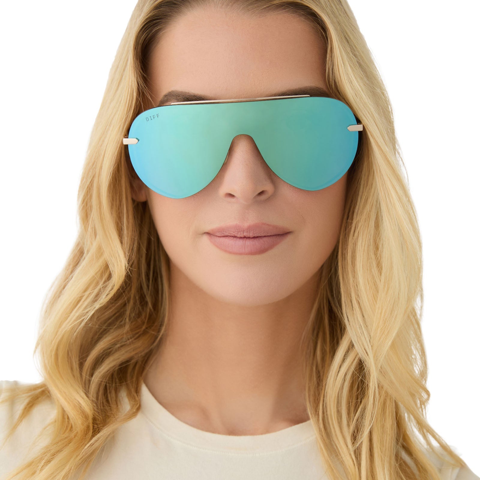Womens | Imani Sunglasses | Gold | Aquatic Awe Lenses