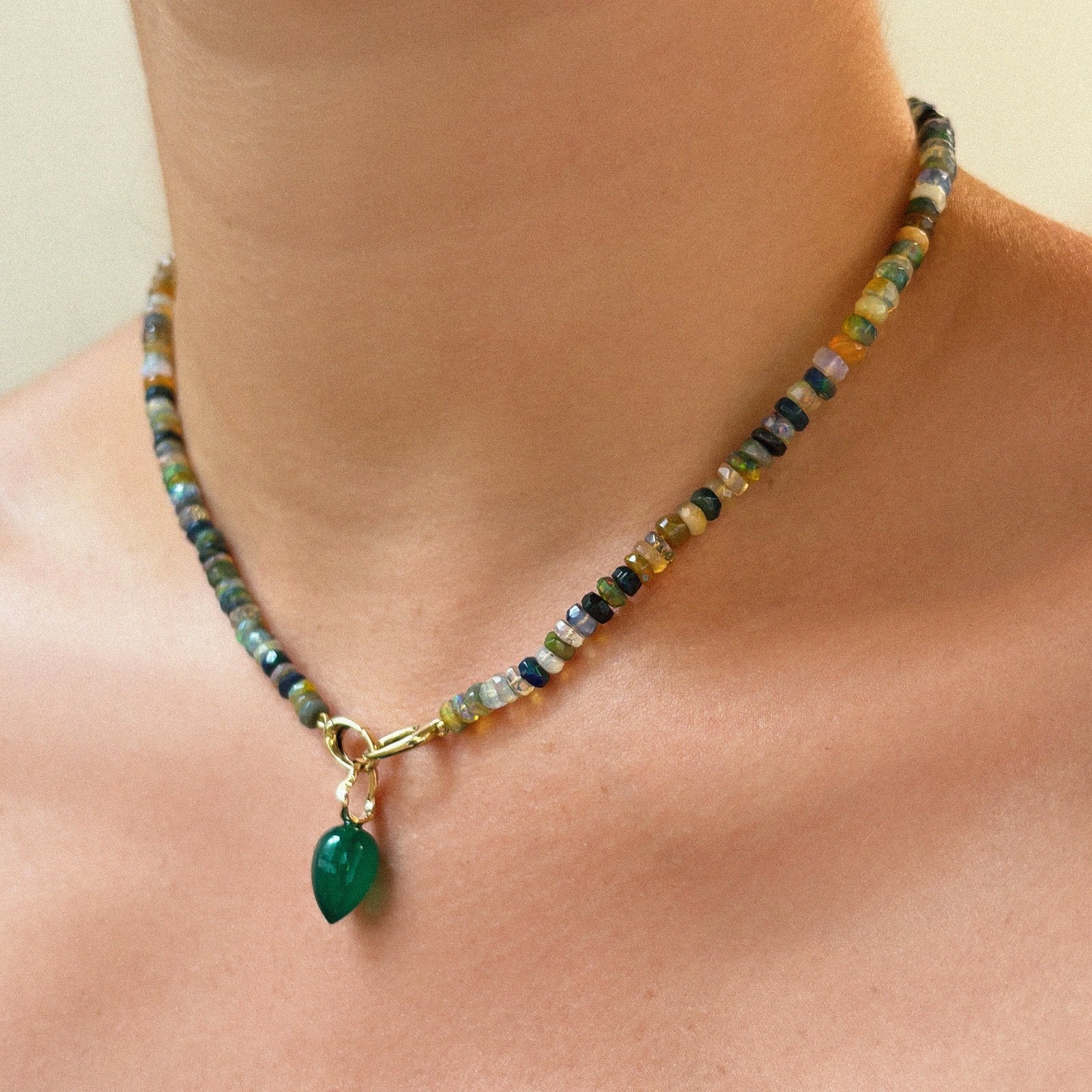Intergalactic Faceted Opal Necklace