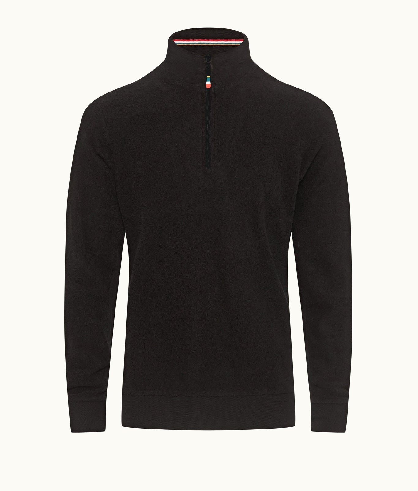 Isar Classic Fit Mixed Texture Sweatshirt | Black