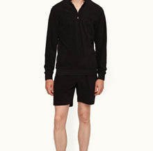 Isar Classic Fit Mixed Texture Sweatshirt | Black