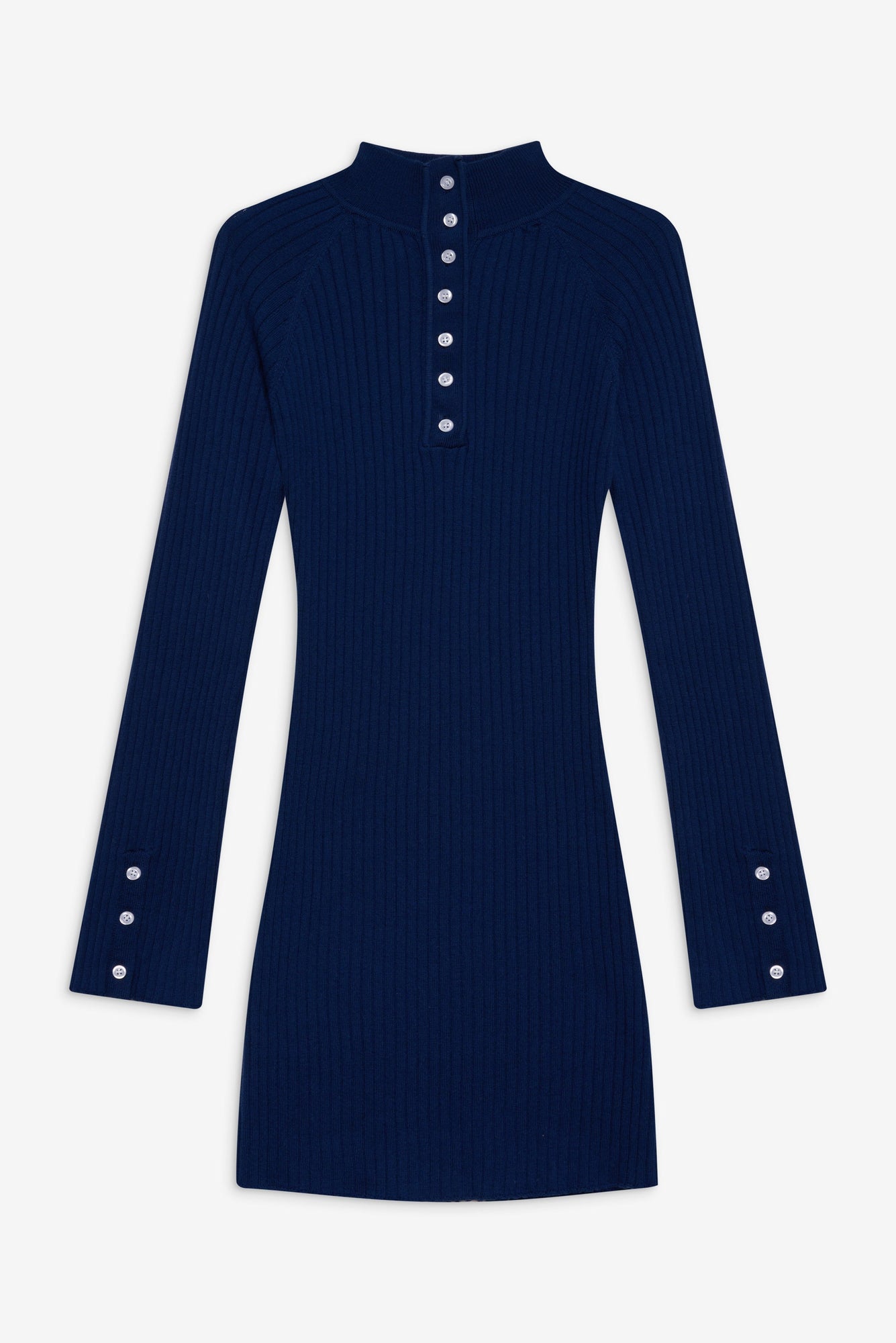 Isla Long  Sleeve Mini Dress in Midnight Blue