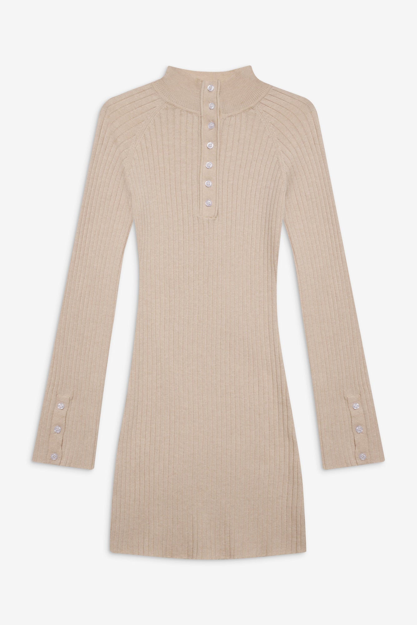 Isla Long Sleeve Mini Dress in Cream