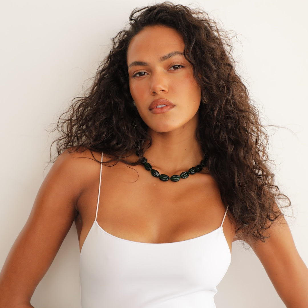 Isla Necklace | Cream Resin Beads