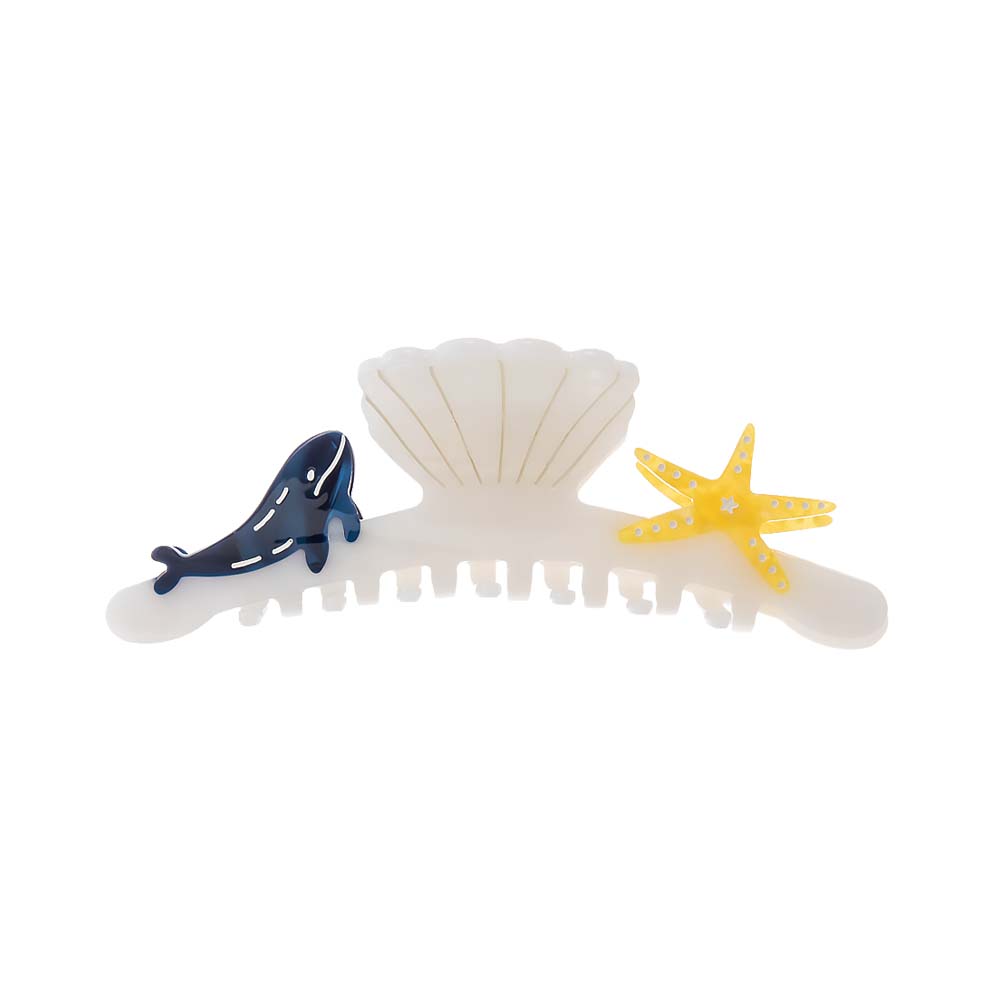 White Coastal Hair Claw Clip - Adina's Jewels