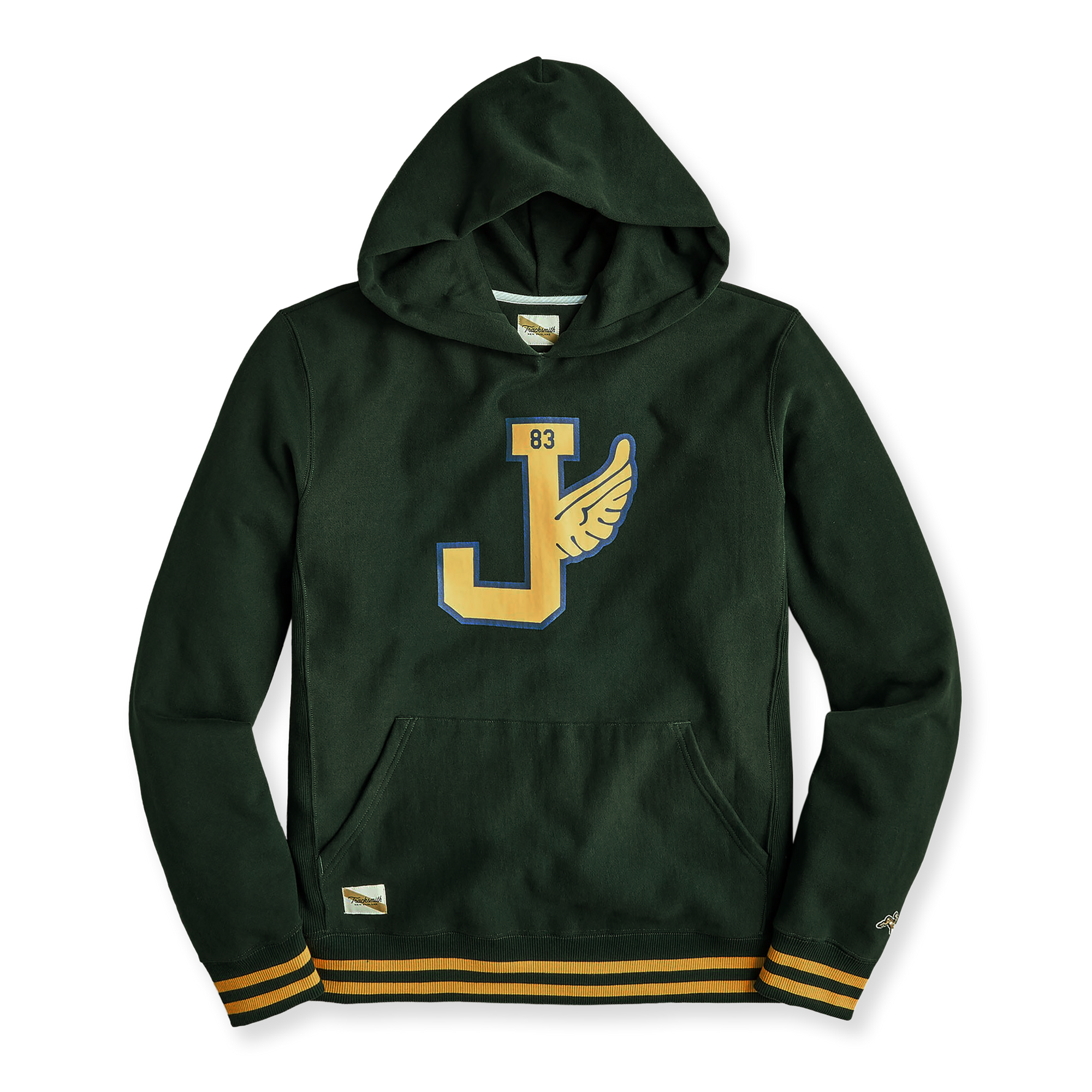 Men's Trackhouse Sweatshirt - J.Crew | Green/Old Gold