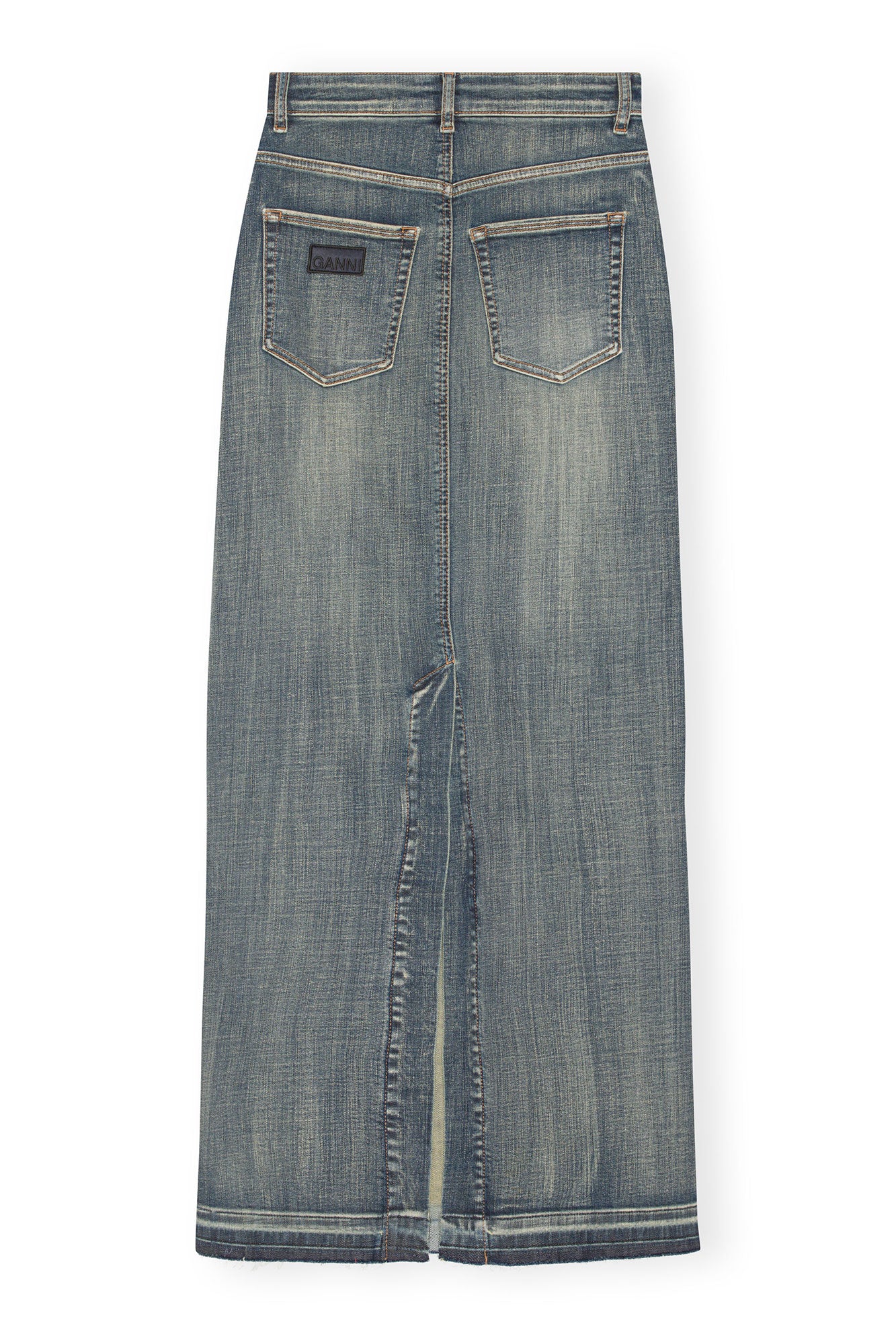 Edge Denim Maxi Skirt | Tint Wash