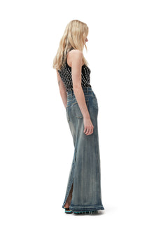 Edge Denim Maxi Skirt | Tint Wash