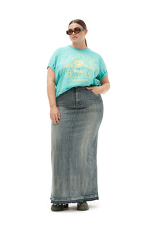 Edge Denim Maxi Skirt | Tint Wash
