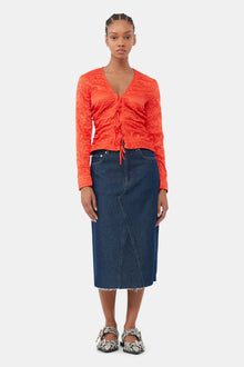 Heavy Denim Midi Skirt | Rinse