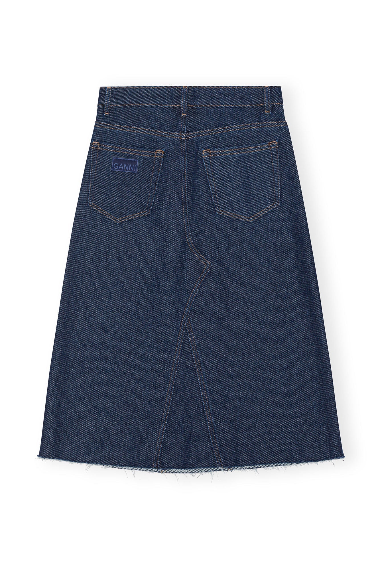 Heavy Denim Midi Skirt | Rinse