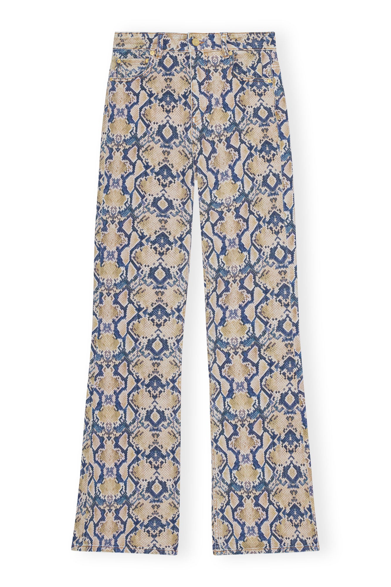 Snake Printed Iry Jeans | Safari