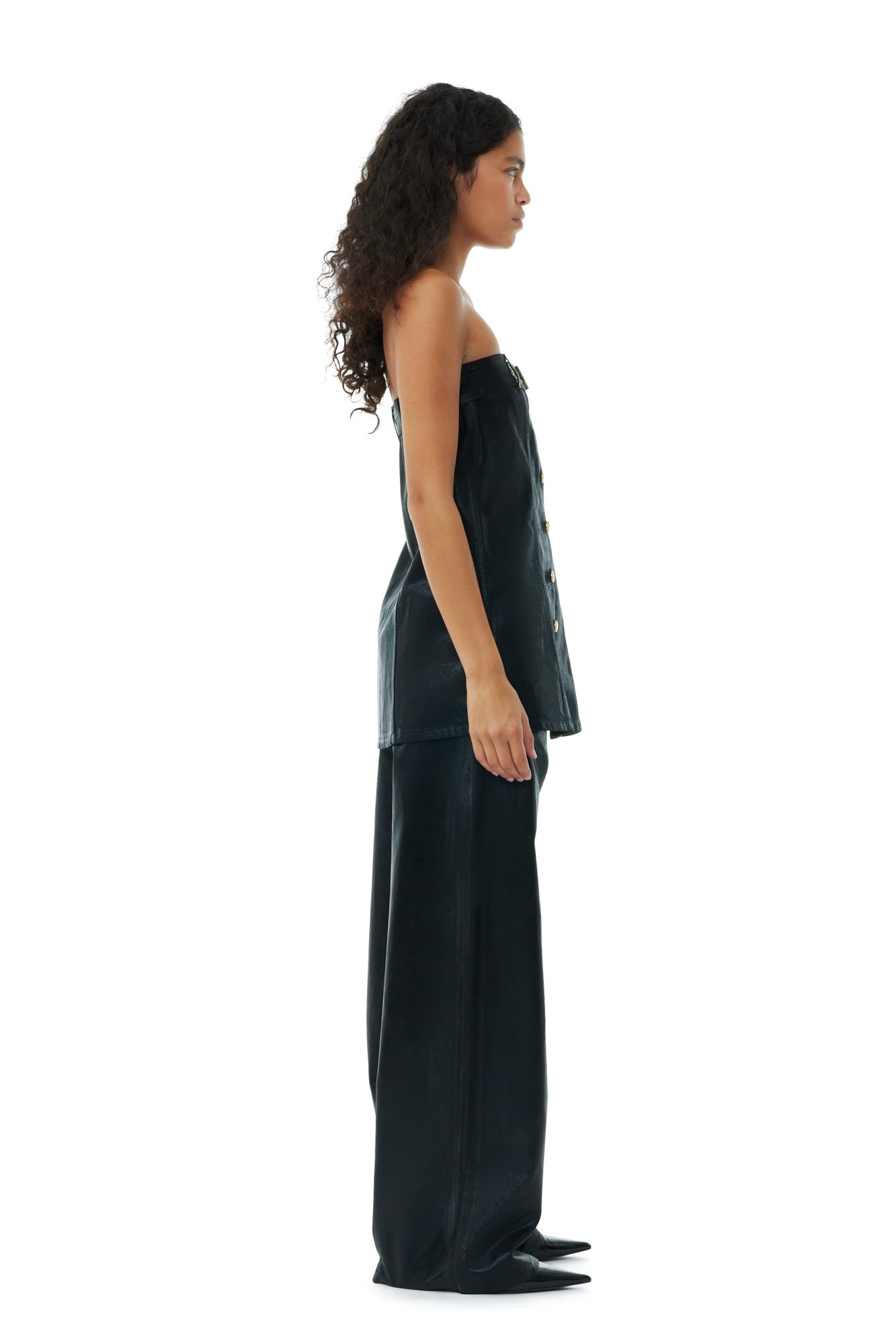 Foil Denim Corsage | Black
