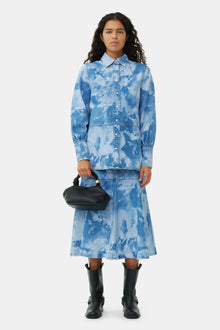 Bleach Denim Shirt | Light Blue Stone