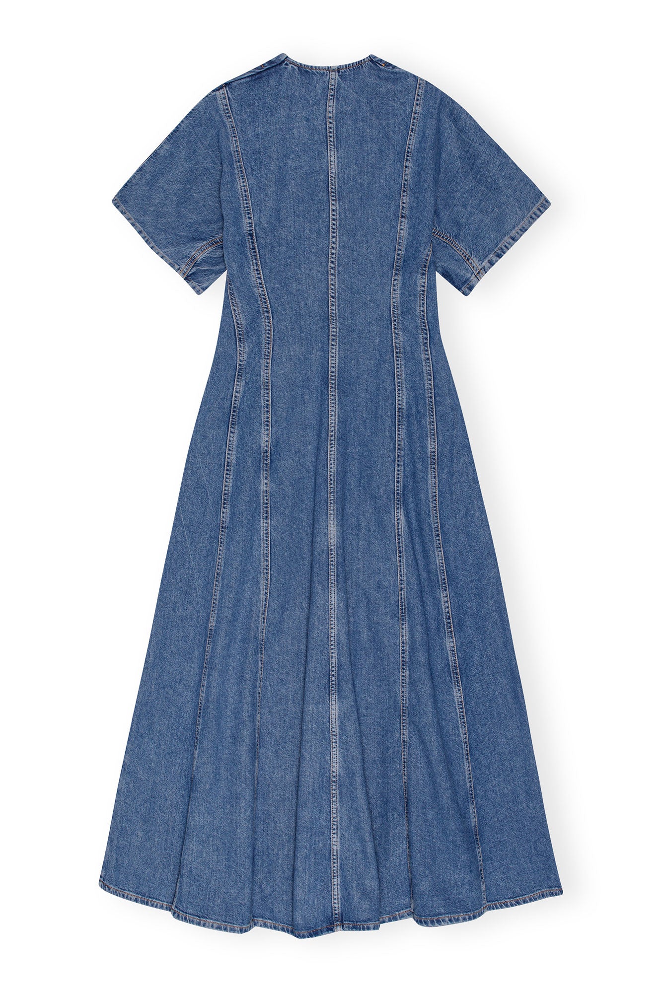 CIRCULOSE Future Denim Maxi Dress | Mid Blue Stone