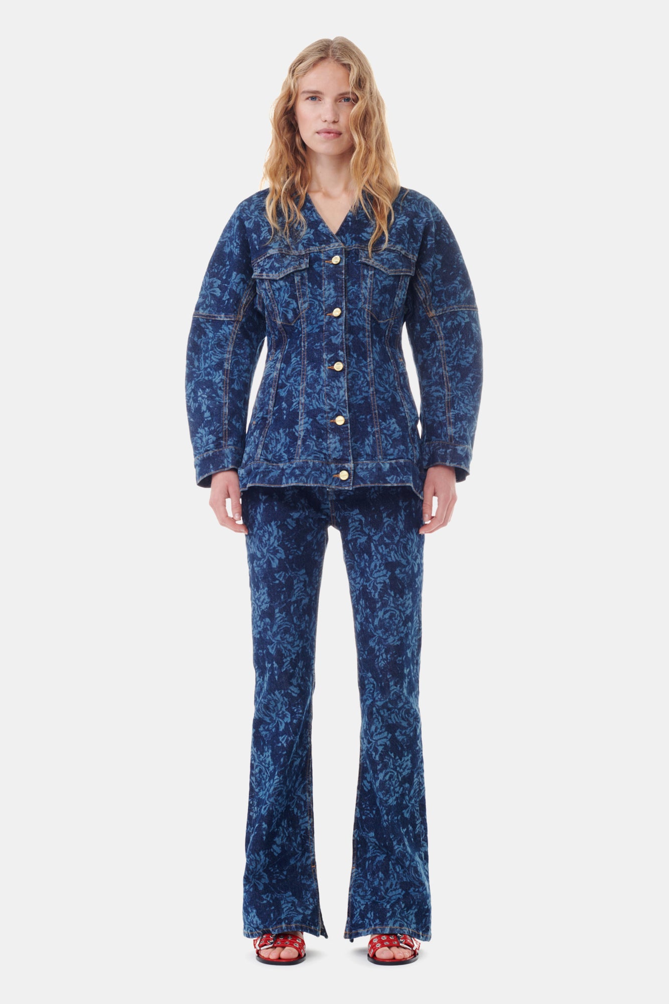 Lazer Denim Blazer | Mid Blue Stone