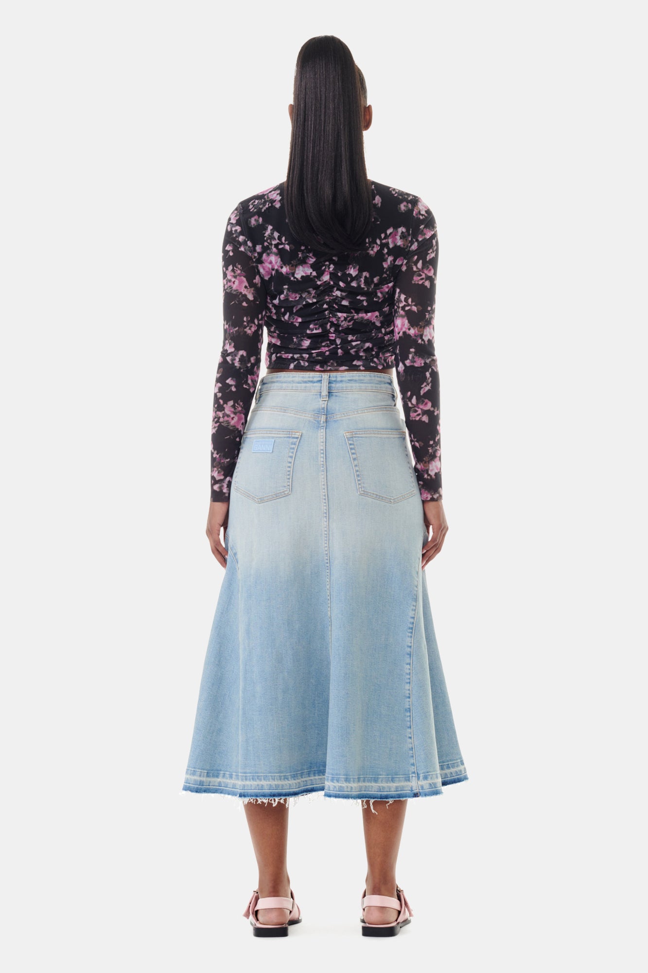 Denim Midi Skirt | Tint Wash