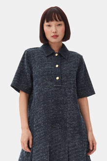 Fluffy Denim Mini Dress | Rinse